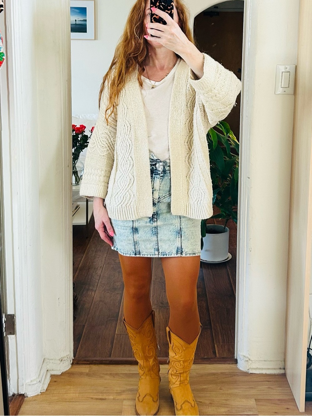 Isabel Marant Cream Cable Knit Cardigan - Size 34 xs/small